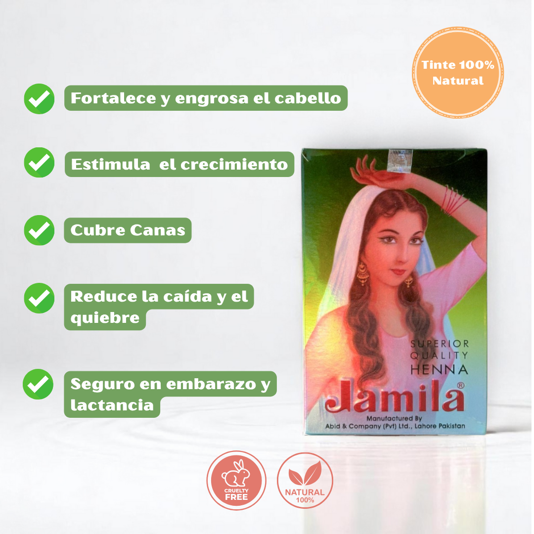 Henna Jamila BAQ Premium - Cobrizo Intenso y Duradero 🔥 👩🏼🦰