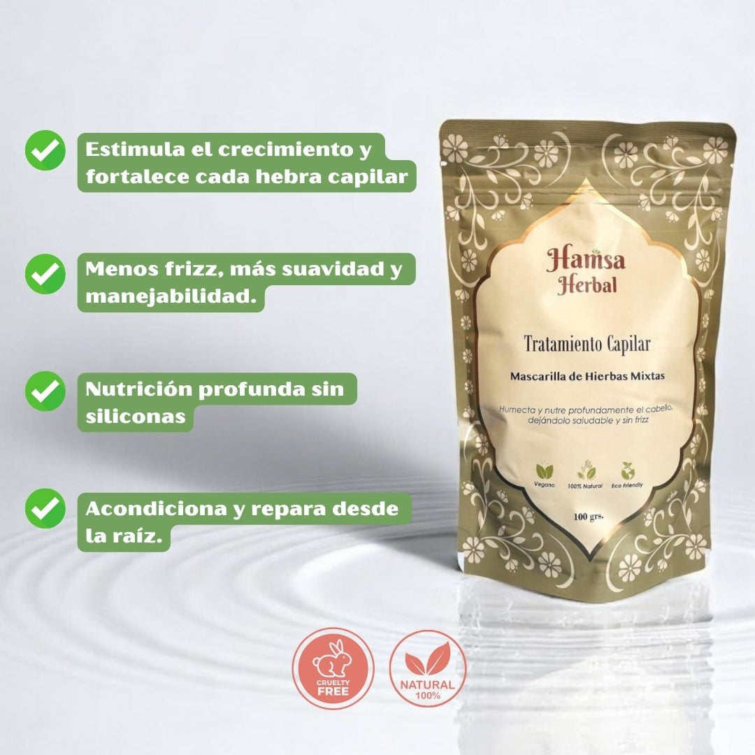Mascarilla de Hierbas Mixtas – Nutrición profunda