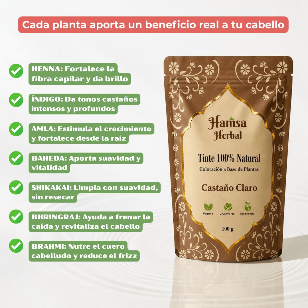 Pack Castaño Claro Dorado - Henna Lovers