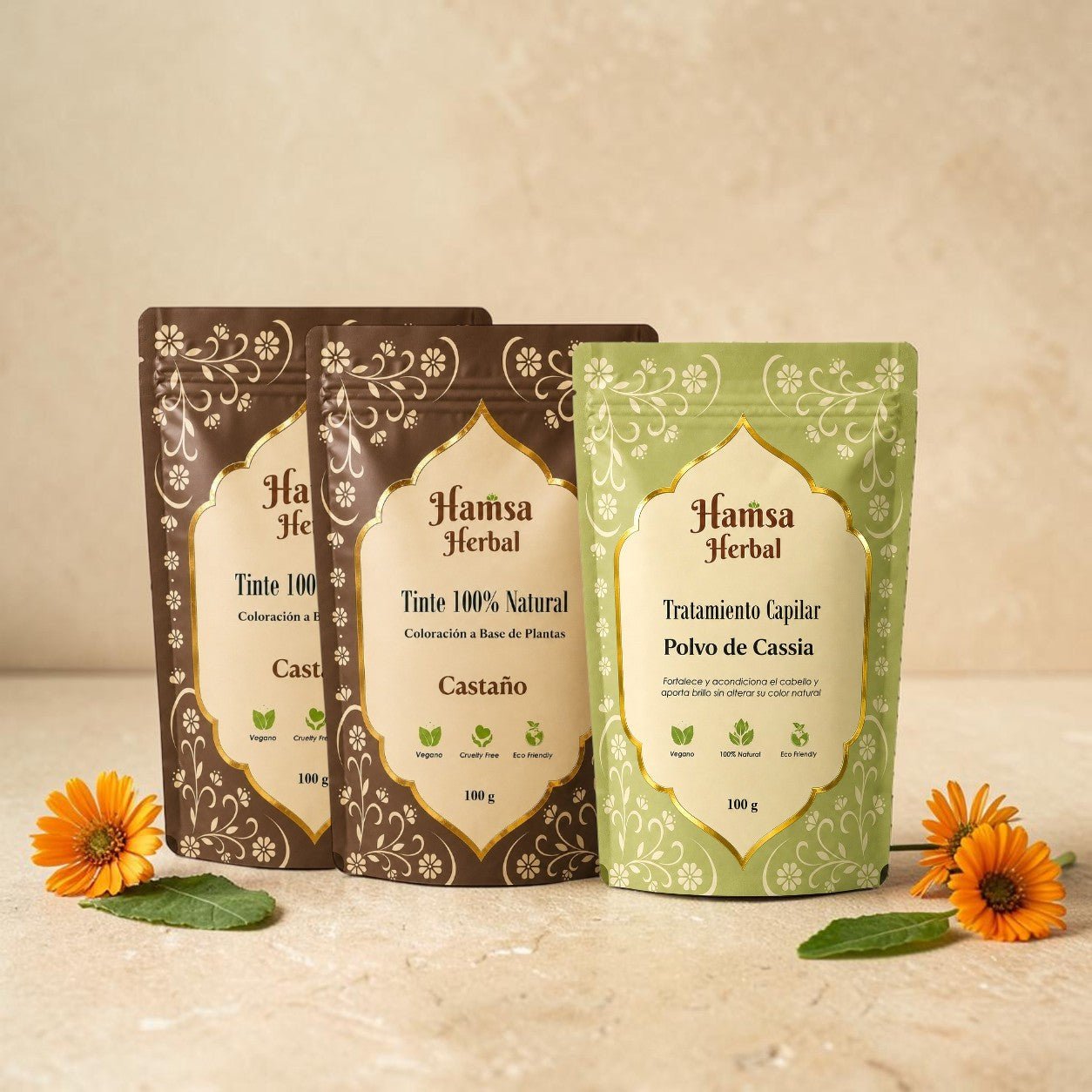 Pack Castaño Dorado - Henna Lovers