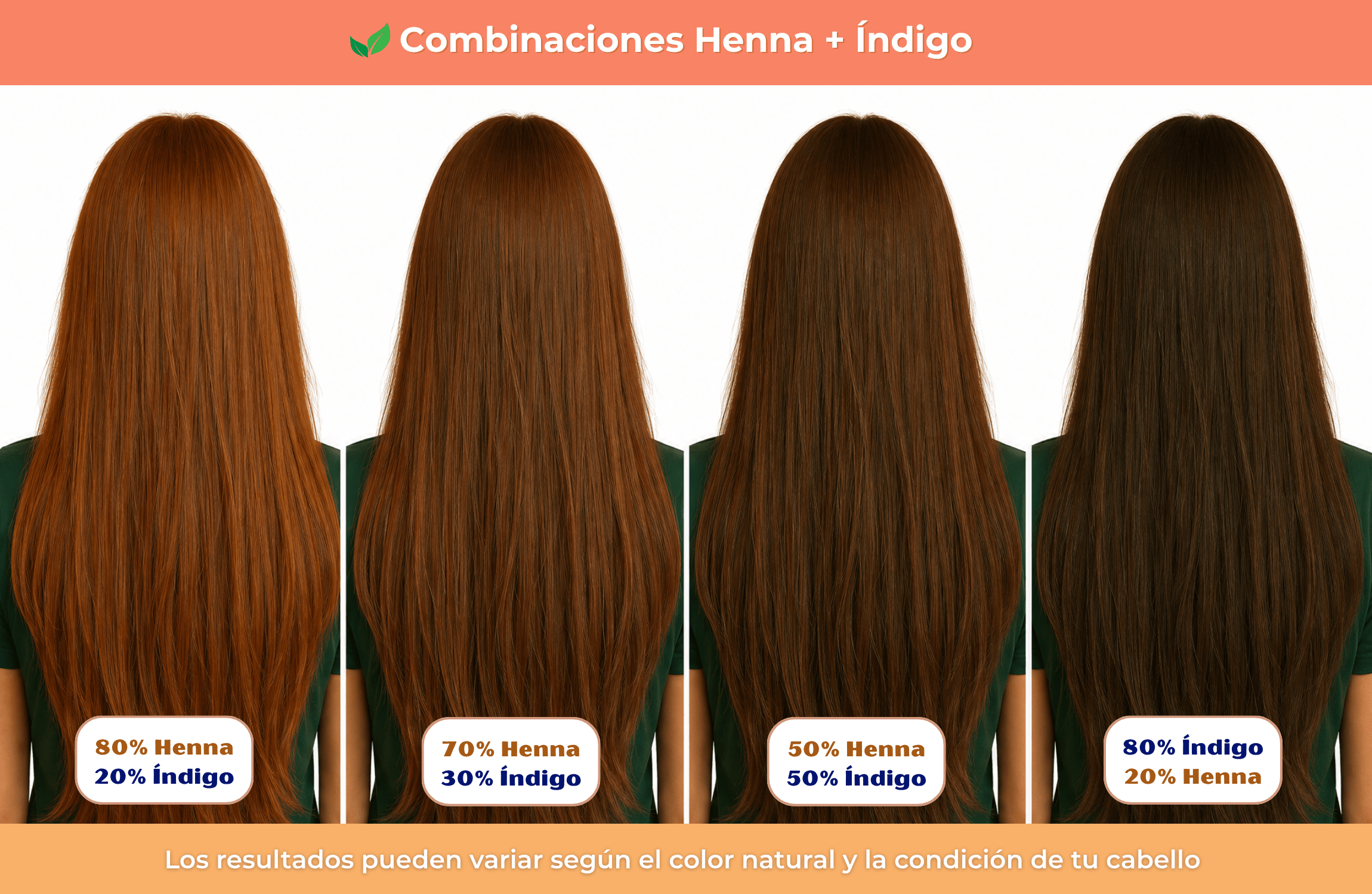 Pack Castaños/Negros (Henna + Índigo) - Henna Lovers