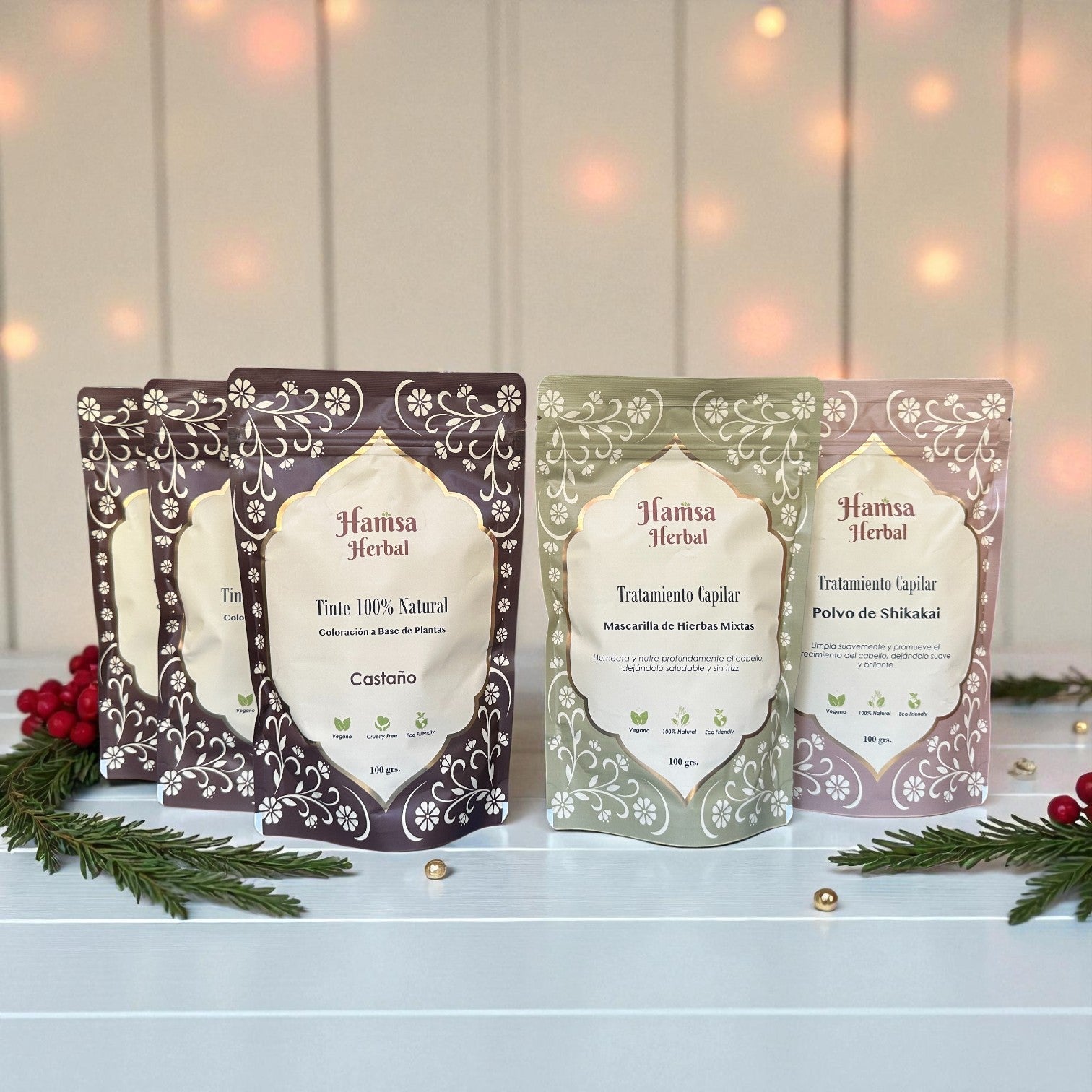 🎄 Pack Navidad - Castaño Medio + Detox Capilar - Henna Lovers