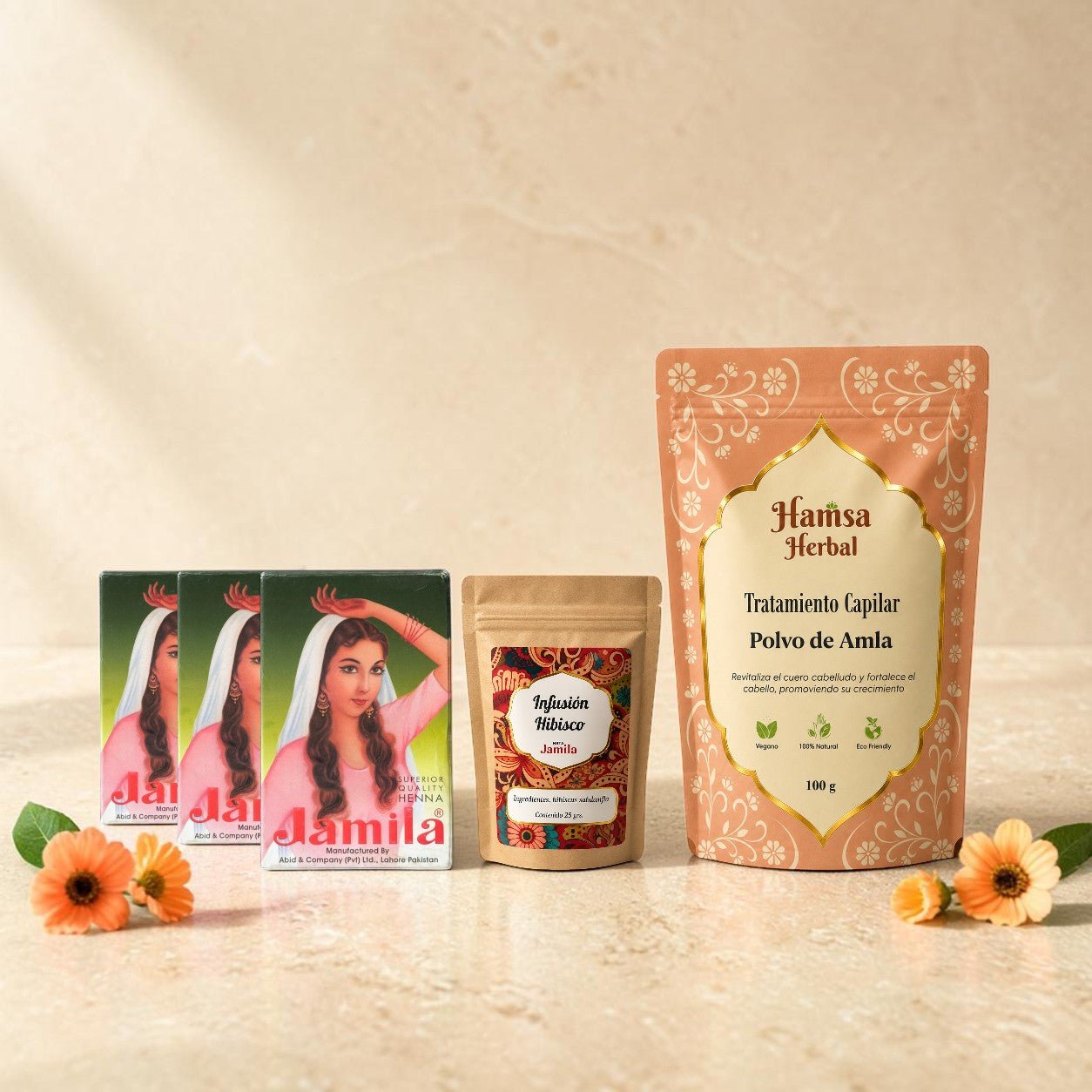 Pack Ritual Esencial Henna Jamila Hair - Cobrizo Natural y Duradero - Henna Lovers