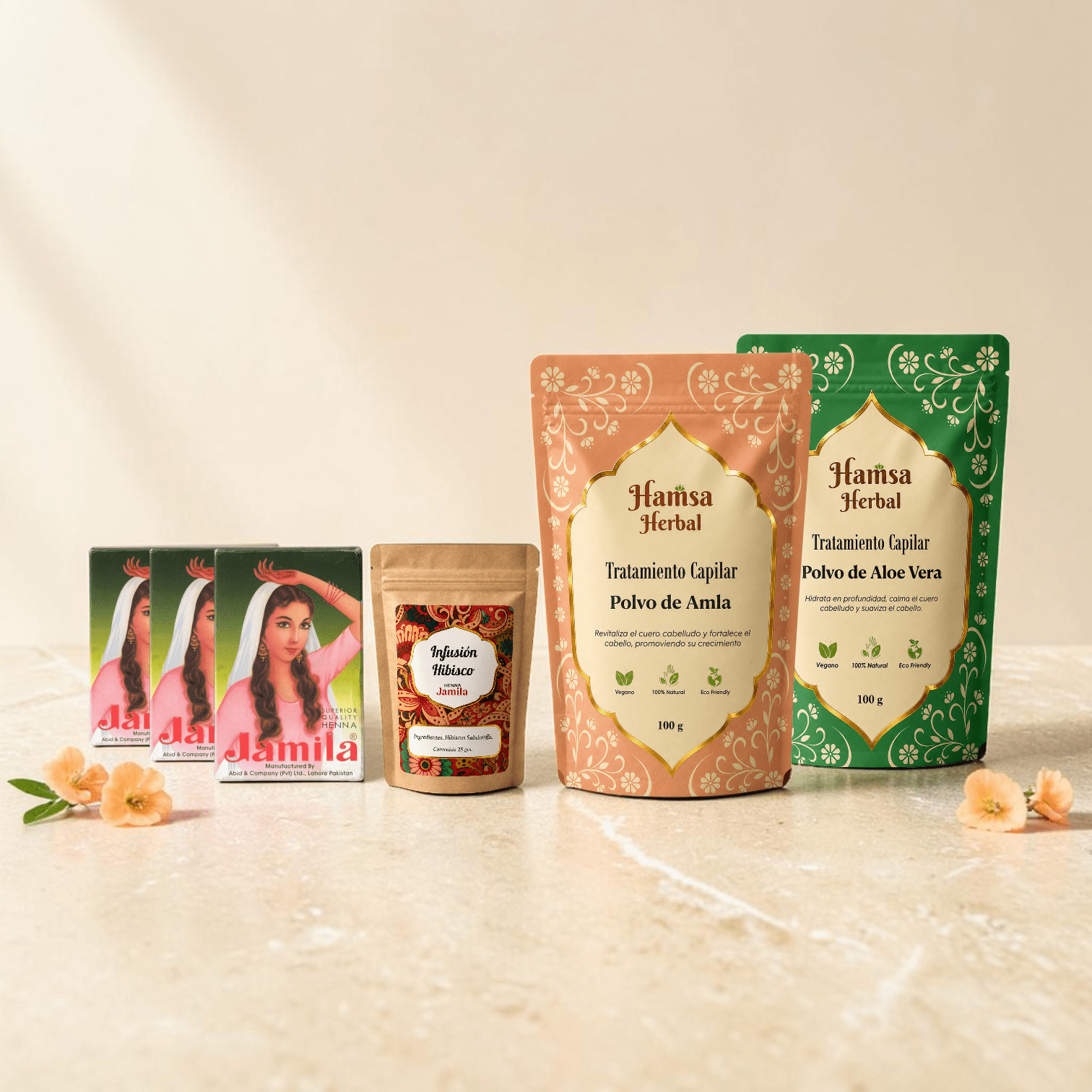 Pack Ritual Esencial Henna Jamila Hair - Cobrizo Natural y Duradero - Henna Lovers