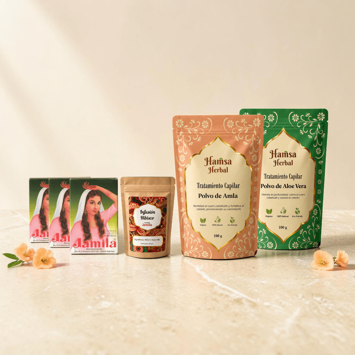 Pack Ritual Esencial Henna Jamila Hair - Cobrizo Natural y Duradero - Henna Lovers