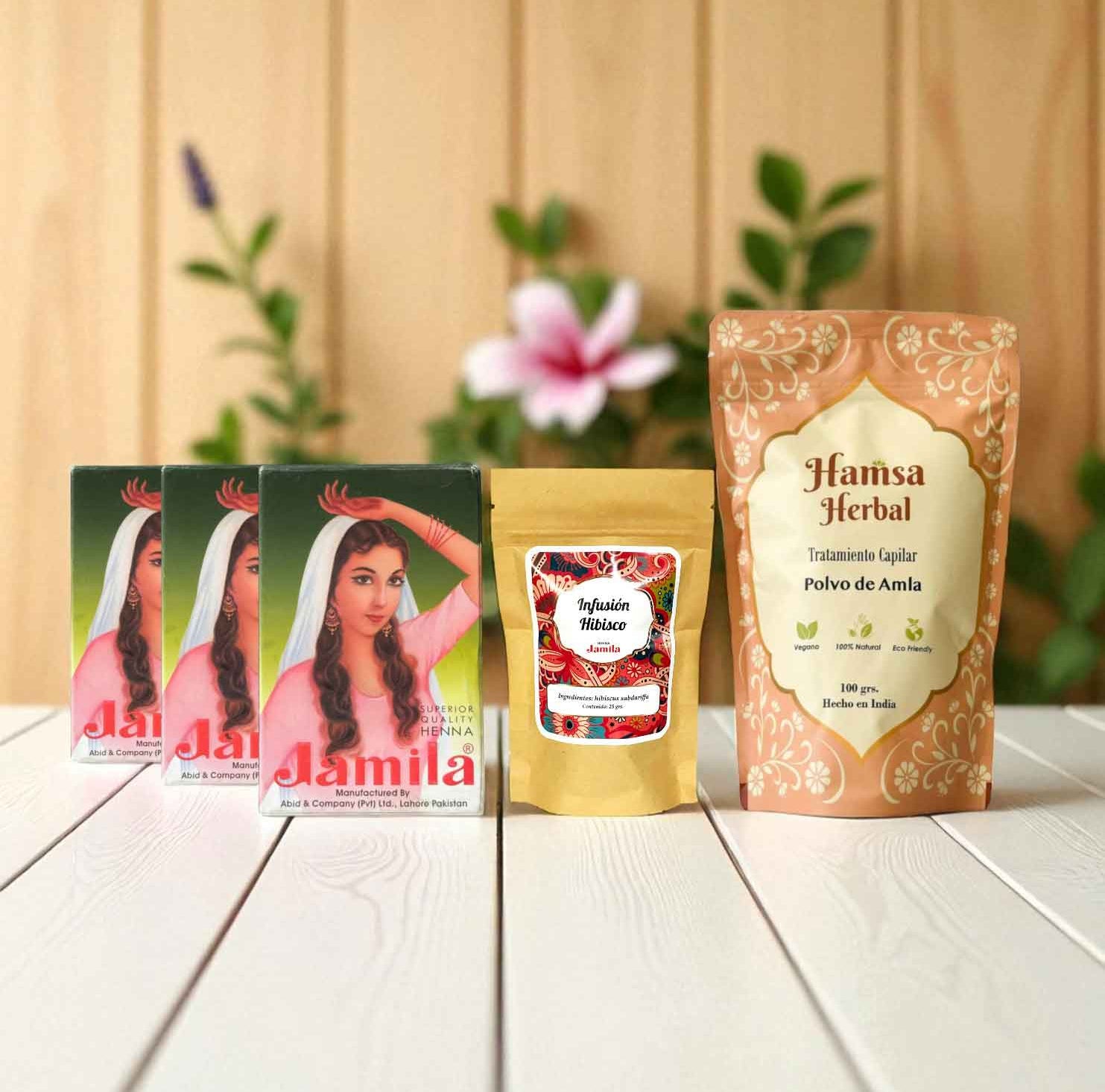 Pack Ritual Esencial Henna Jamila Hair - Cobrizo Natural y Duradero - Henna Lovers