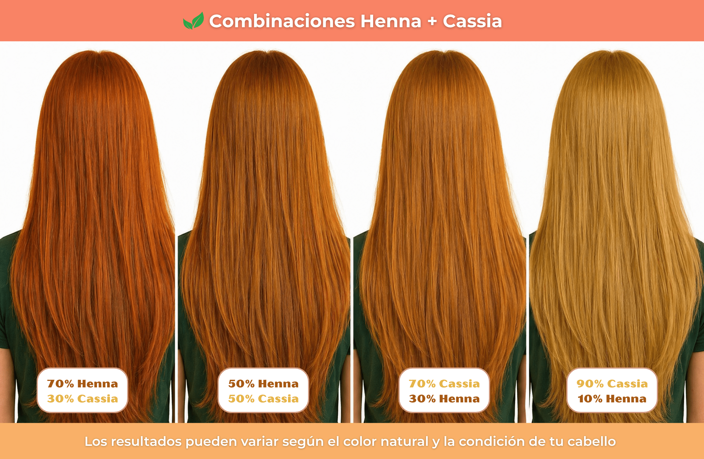 Pack Rubios/Cobrizos Dorados (Henna + Cassia) - Henna Lovers