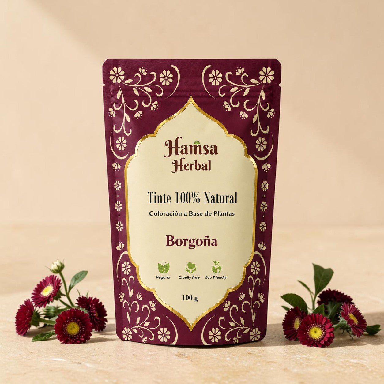 Tinte 100% Natural - Borgoña - Henna Lovers