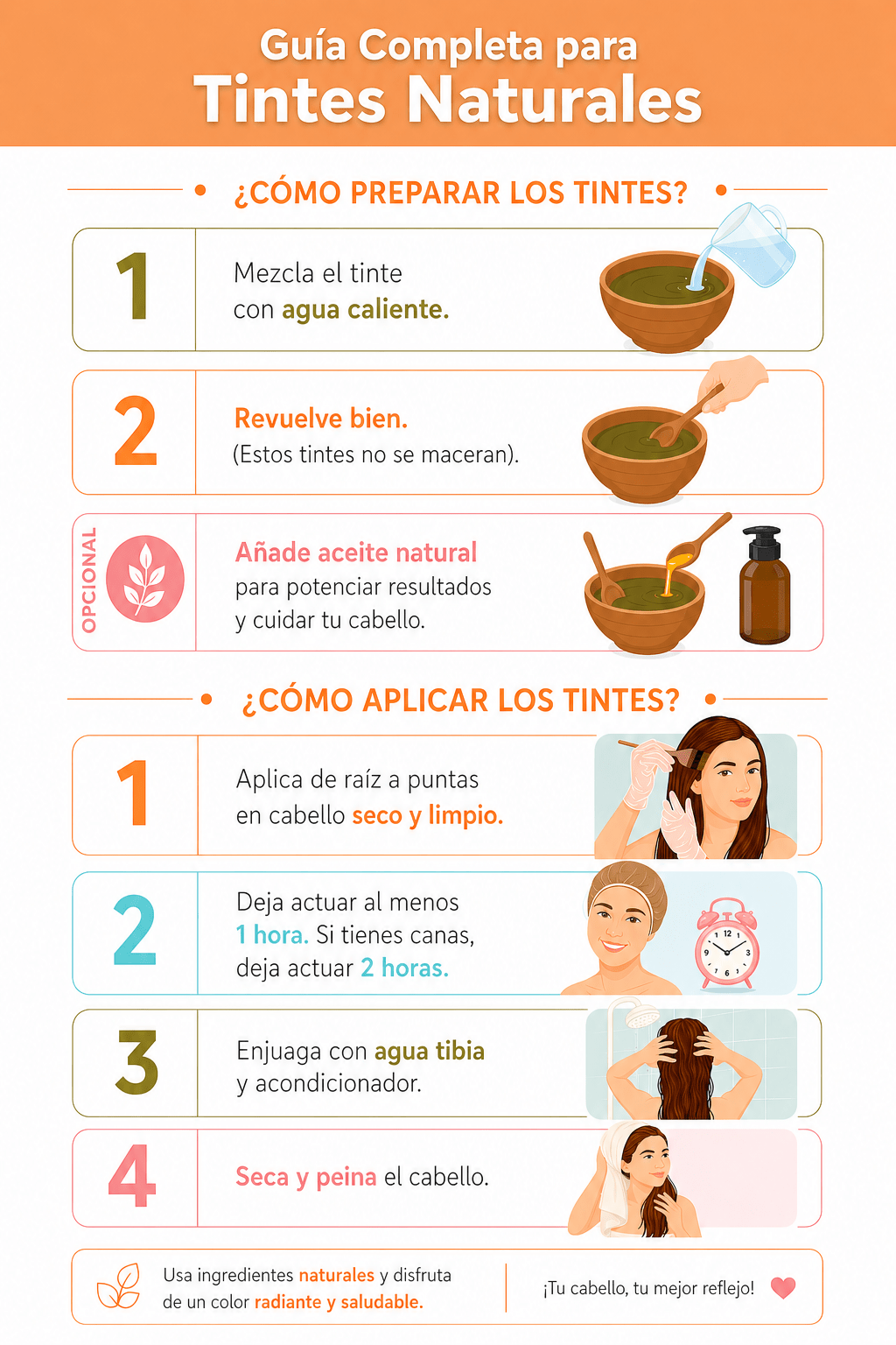 Tinte 100% Natural - Castaño Claro - Salud y belleza - Henna Lovers
