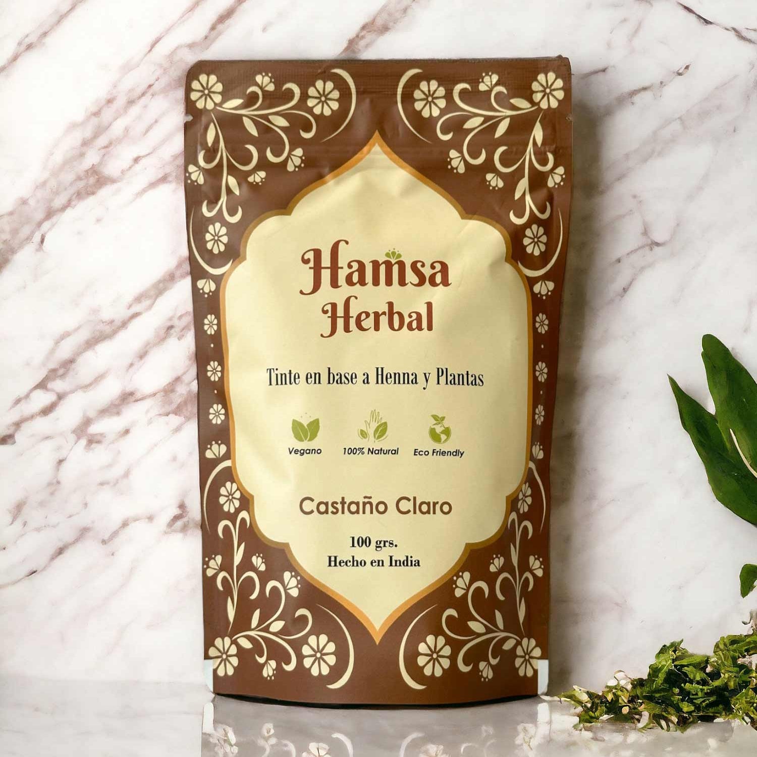 Tinte 100% Natural Hamsa Herbal (Tono Castaño Claro) - Henna Lovers